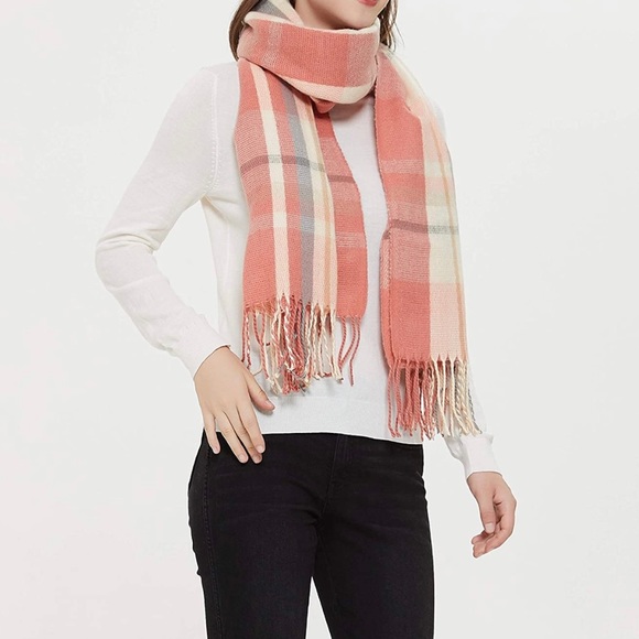 Wander Agio Women's Fashion Long Shawl Big Grid Winter Warm Lattice Large Scarf - Picture 4 of 4